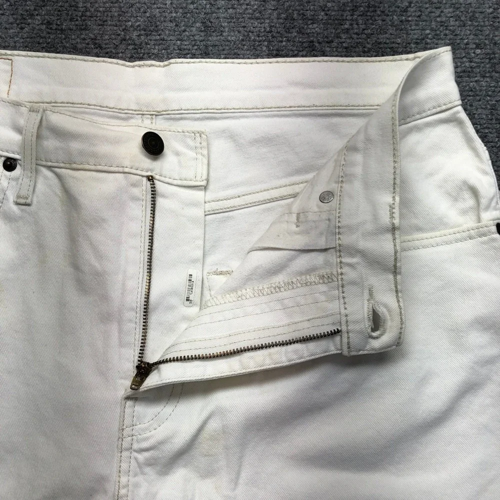 Levis 569 Loose Straight White Denim Shorts Mens 32 Relaxed Fit